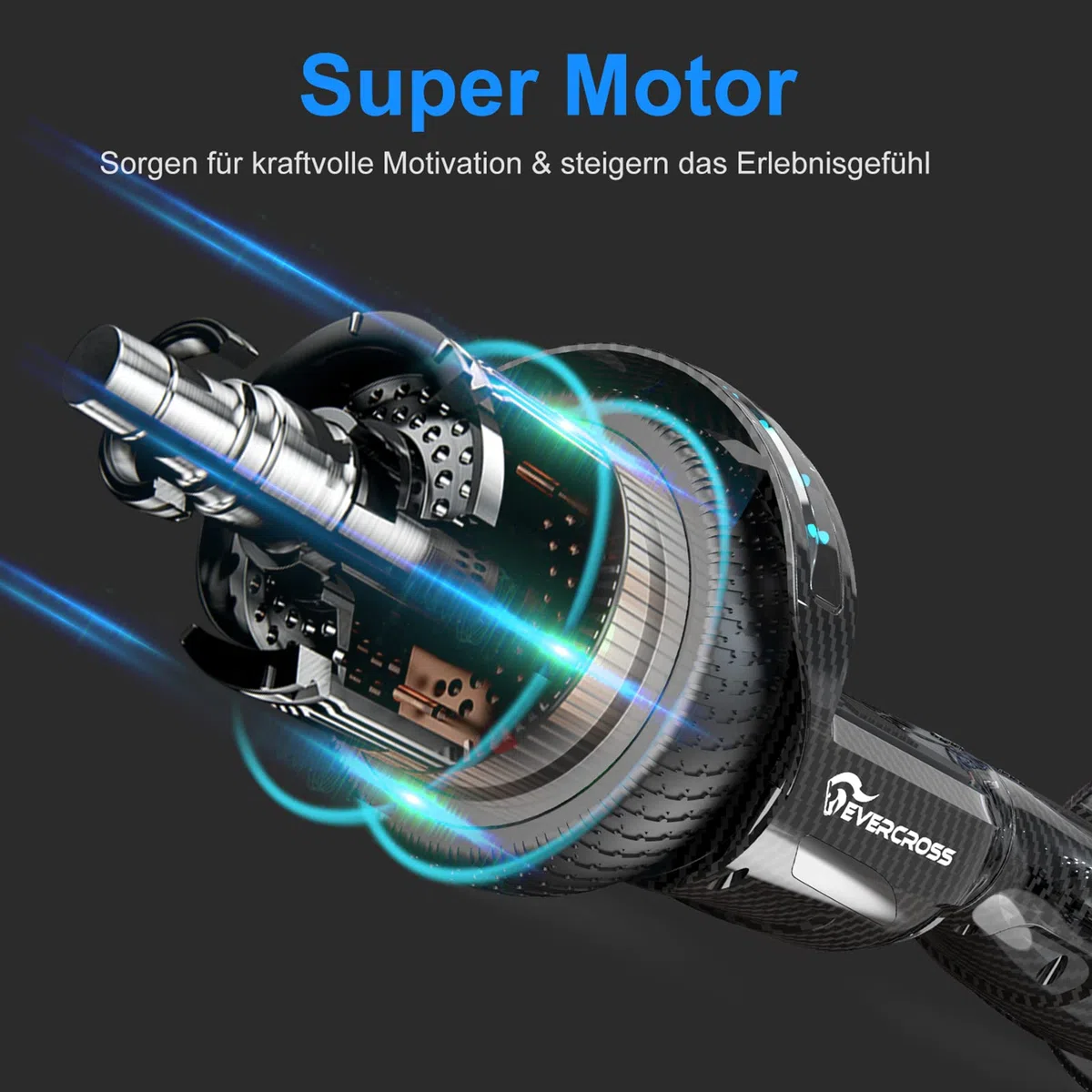 EVERCROSS Hoverboards con sedile da 6,5 pollici, Hoverboards Bluetooth abilitato per app, Go Kart con 3 luci a pedale, Self balance scooter Compleanno Bambini Adulti
