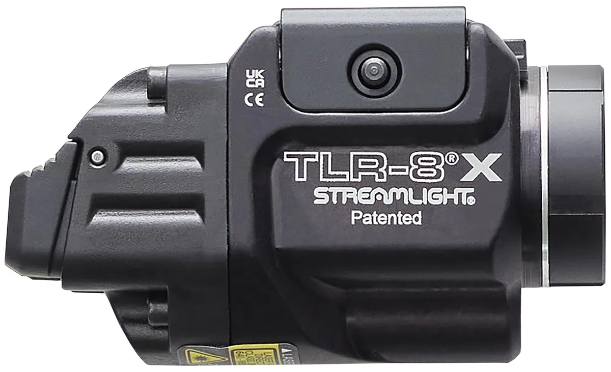 Streamlight 69414 TLR-8 x 500 lumen arma tattica con laser rosso integrato per pistole selezionate, incluse opzioni di interruttore posteriore, kit di montaggio e chiave, nero