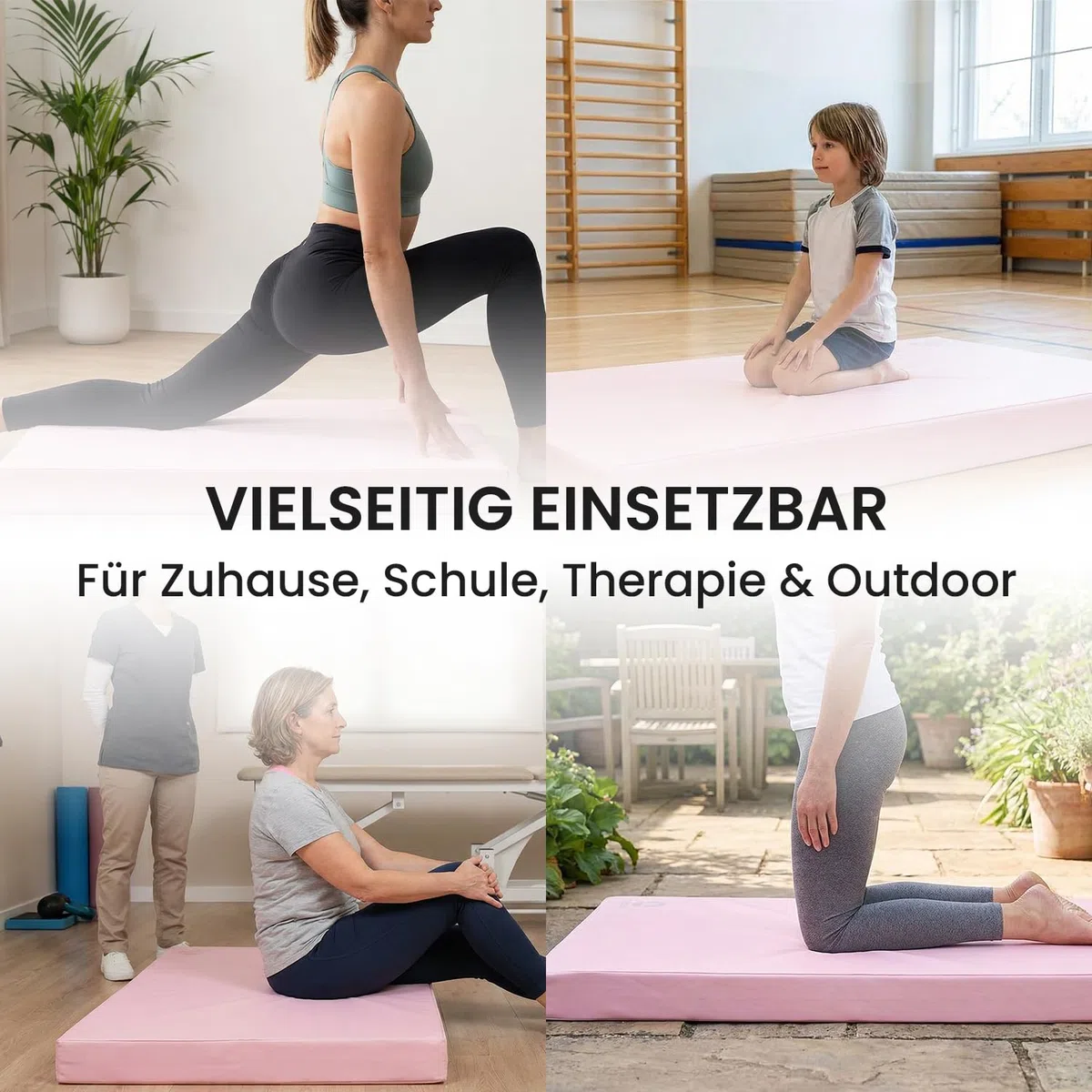 Jeflex - Tappetino pieghevole per pavimenti morbidi, 180 x 60 x 6 cm, prodotto in Germania/tappetino da ginnastica/fitness salvaspazio/tappetino da gioco per cameretta dei bambini