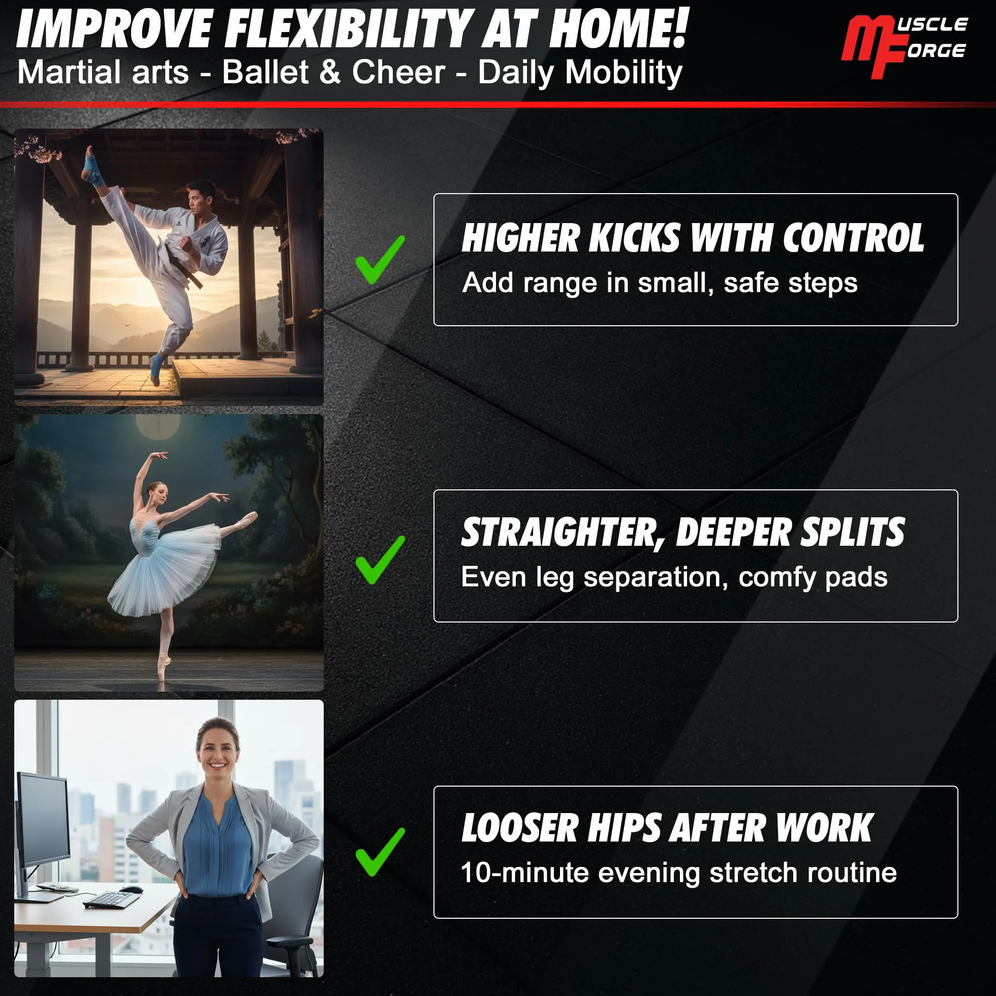 Divaricatore Gambe Professionale – Attrezzo Stretching con Ruota Regolabile e Supporti Imbottiti – Spagattrainer fino a 180° per Spaccata, Balletto, Danza, Arti Marziali e Fitness