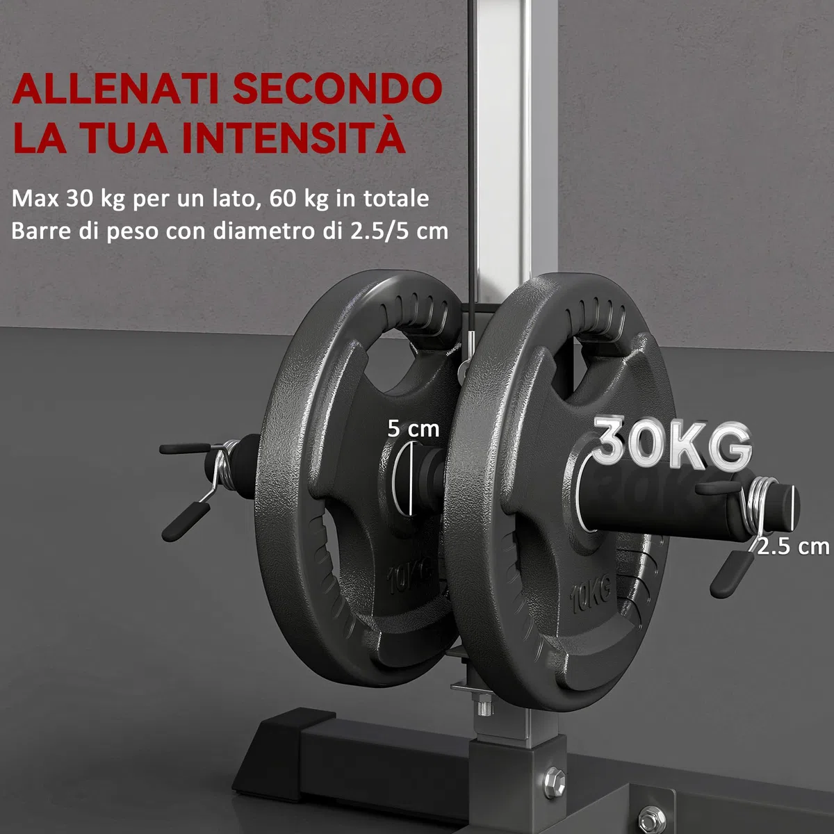 HOMCOM Stazione Fitness Pull Down, Power Tower Multifunzione per Palestra in Casa con Panca Regolabile a 3 Livelli, in Acciaio per Home Gym Casa, 107x120x190cm, Nero