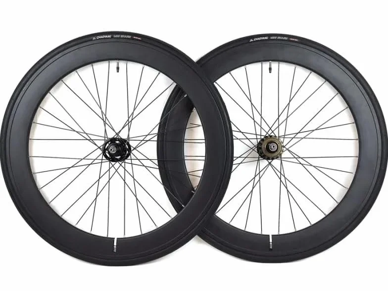 Set di ruote Santafixie 700C 60 mm, single-speed, mozzo Flip-Flop, alluminio, pneumatici 700 x 25C antiforatura + camere d'aria