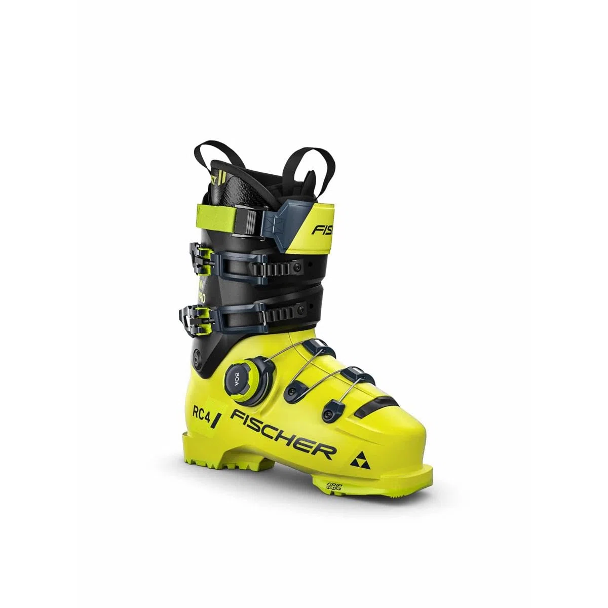 Fischer RC4 PRO MV Boa ZipFit Boot - Stivali 2025, giallo/carbonio, 29.5
