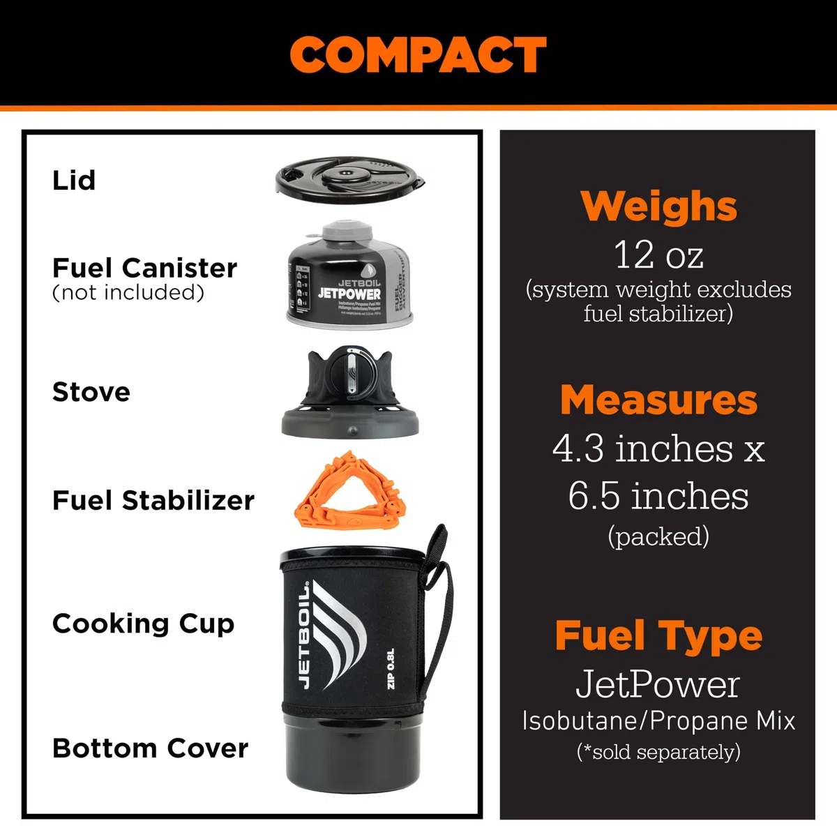 Zip 0.8L Fast Boil System
