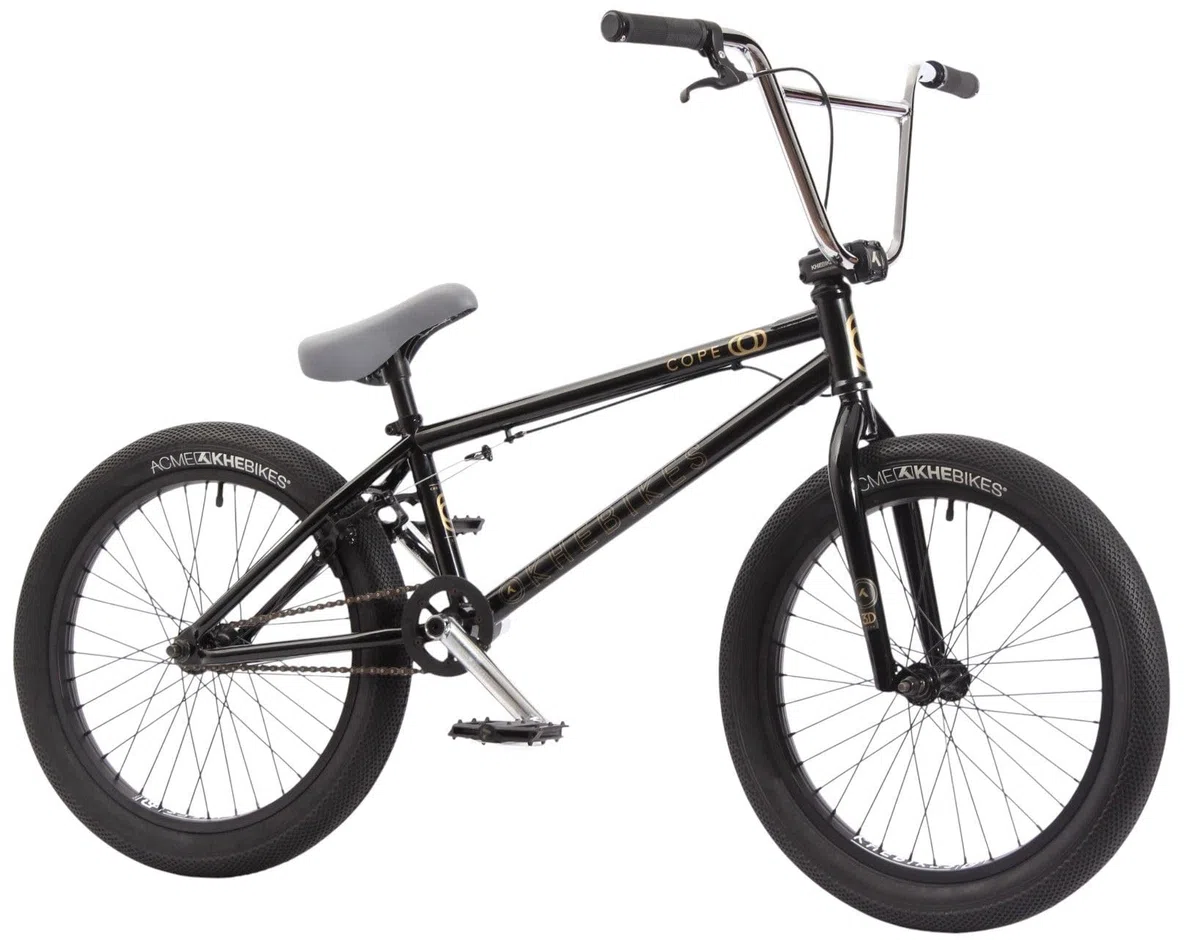 KHE COPE BMX 20 pollici – Freestyle Bike 11,1 kg – Affix Rotor – Telaio HiTen – Manovella 3 pezzi – Pneumatici da 2,4" – Grindguard – Park Street Pumptrack – Modello 2025 – Gloss Black