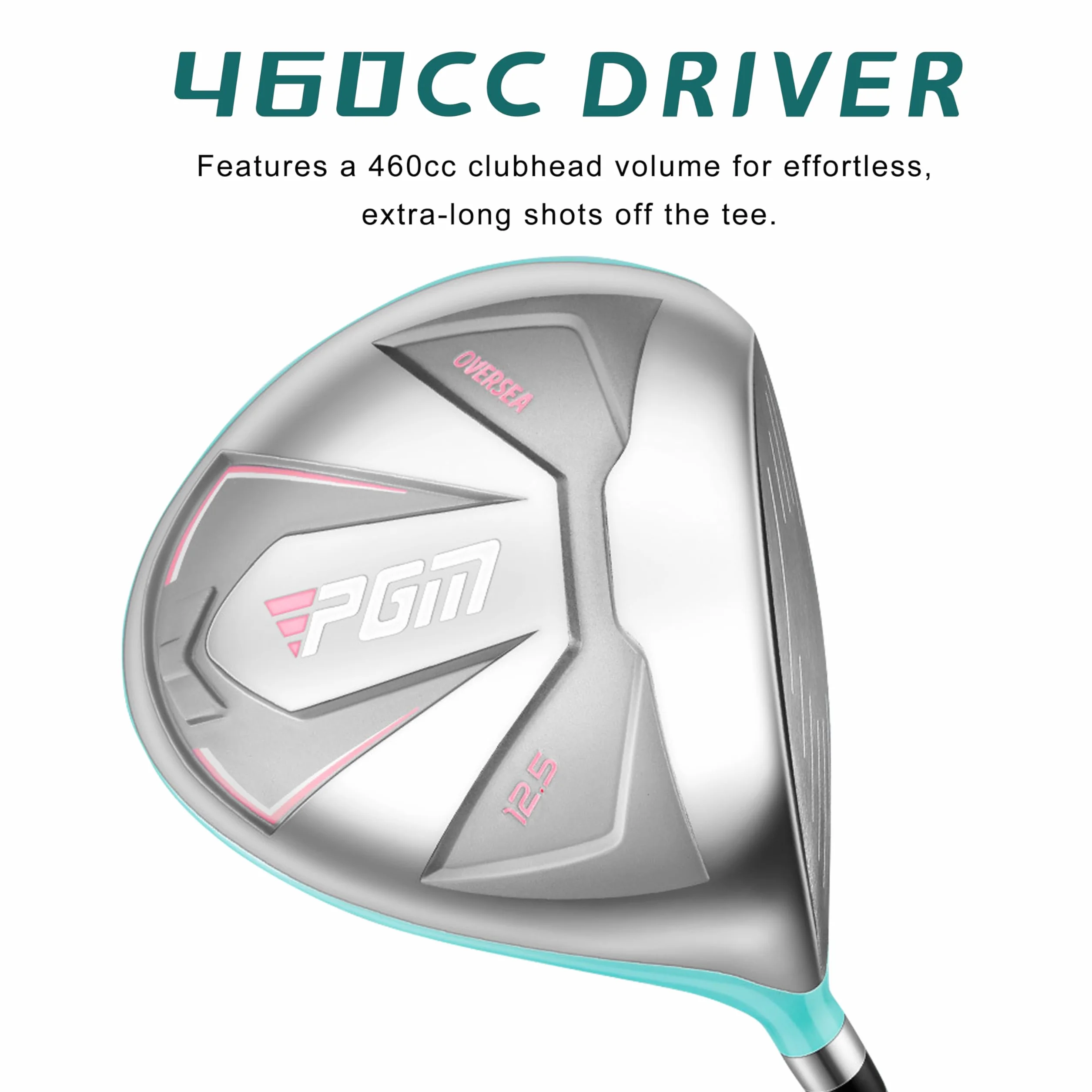 PGM Oversea - Set completo da golf da donna, 9/12 pezzi, con design sottile ad alta resistenza, driver da 460 cc