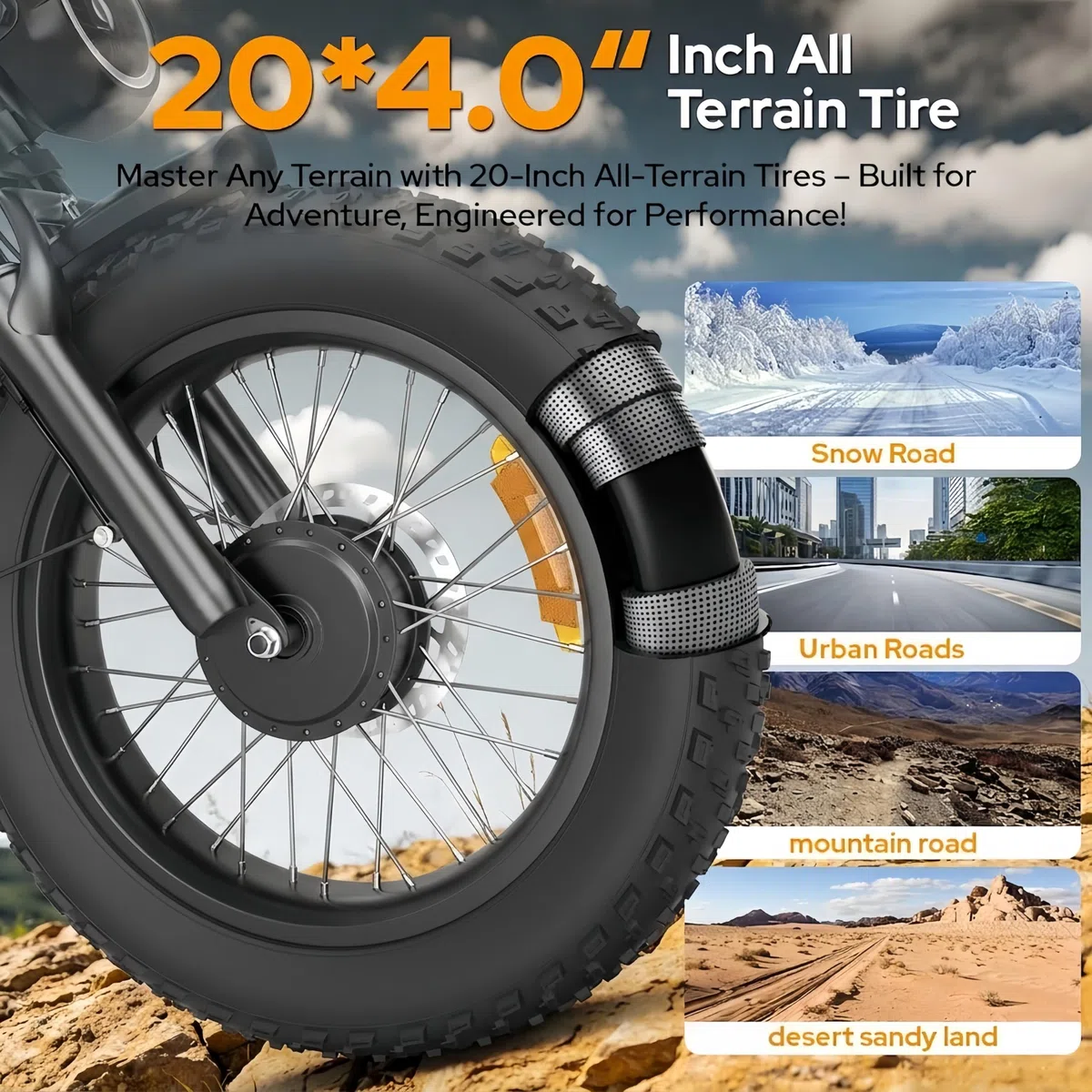 DEEPOWER S8 Bici Elettrica, 20" Bicicletta Elettrica, Doppio Motore, Doppia Batteria 48V 60Ah, Rimovibile, Autonomia di 160-190KM E-bike, Ammortizzatore Idraulico, 7-Speed Bicicletta Elettrica Uomo