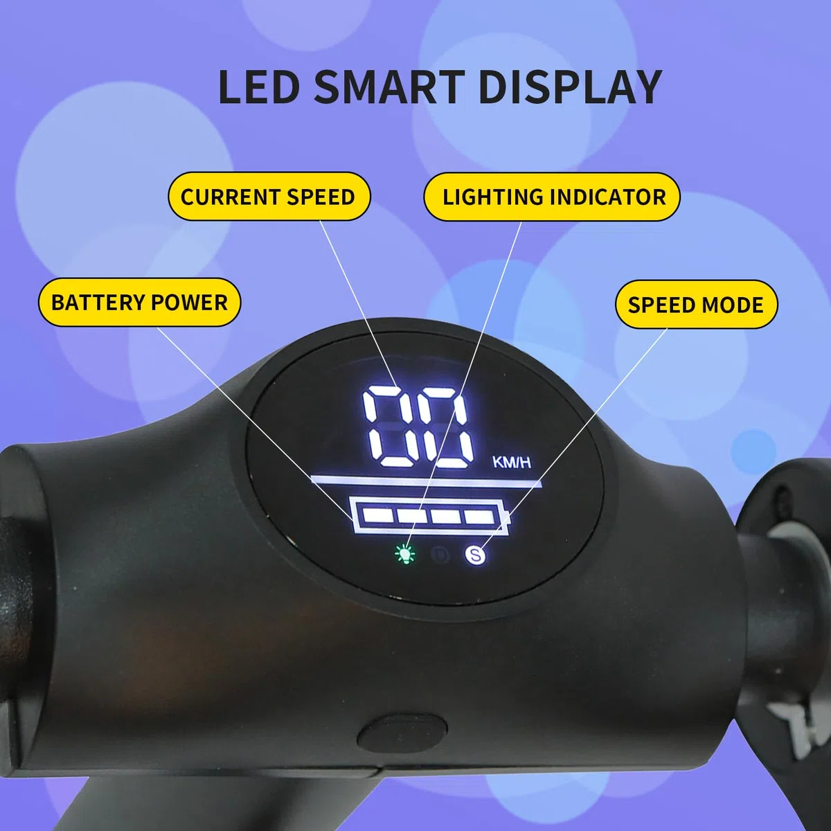 Monopattino Elettrico Bambini 6-12 Anni | Pieghevole con Freni Doppi | 12 KM/H, Autonomia 5-8 KM | Luci LED Colorate & Display Ragazzi | Conforme CE
