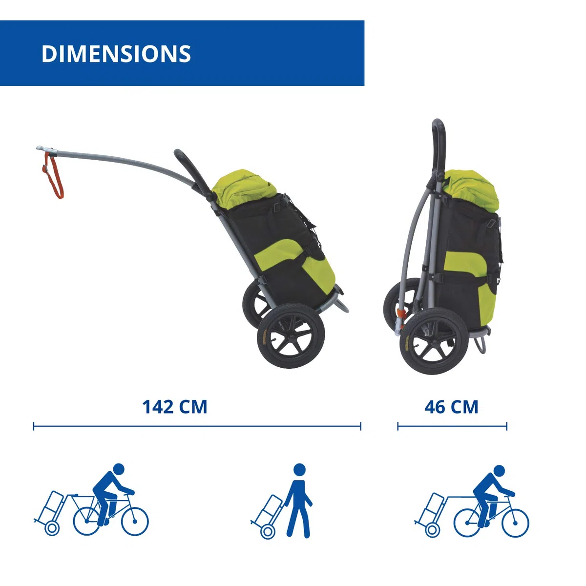 b bellelli B-Tourist - Bicycle Transport Trolley - Payload 25 kg - With Bag