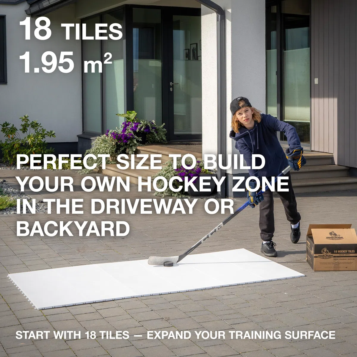 Hockey Revolution Piastrelle per Pavimenti Dryland – Superficie di Allenamento Liscia ad Incastro per incollare, tiro, Passaggio, Adatto per Interni ed Esterni