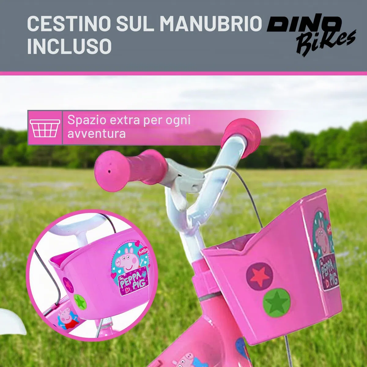 Dino Bikes per Peppa Pig Bicicletta Bambina 12 pollici