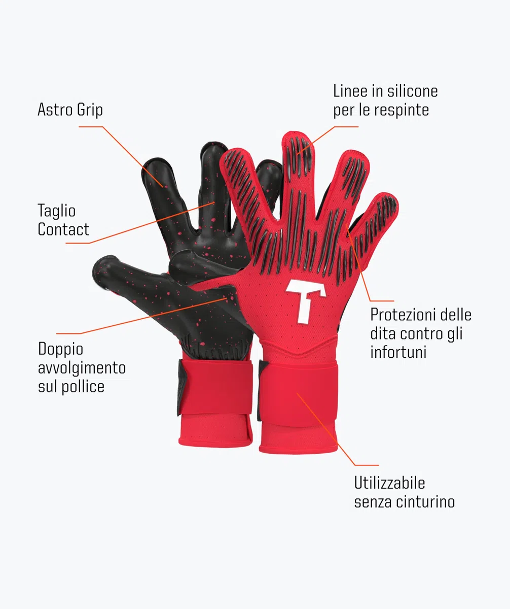 T1TAN Rebel Guanti da portiere - guanti da portiere di calcio - con protezione per le dita