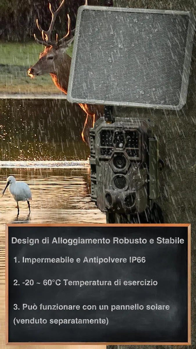 GardePro X50 Pro Max Fotocamera da Caccia 4G LTE con Streaming Live, Batteria Ricaricabile da 8000mAh, Scheda SD Integrata, 48MP 1296P, Animali Movimento Attivato Visione Notturna Esterna X50PLMB