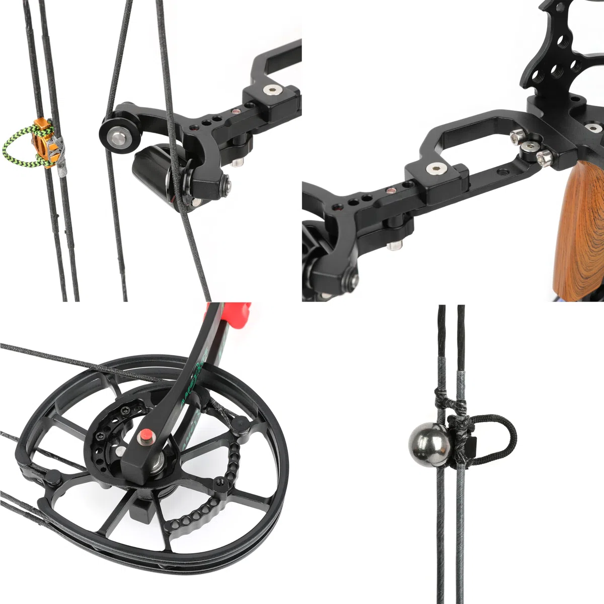 18" kit arco compound, 30~70lbs regolabile, arco steelball, doppio uso arco da caccia, adultbow, RH&LH, può sparare freccia e palla d'acciaio, per tiro con l'arco da caccia