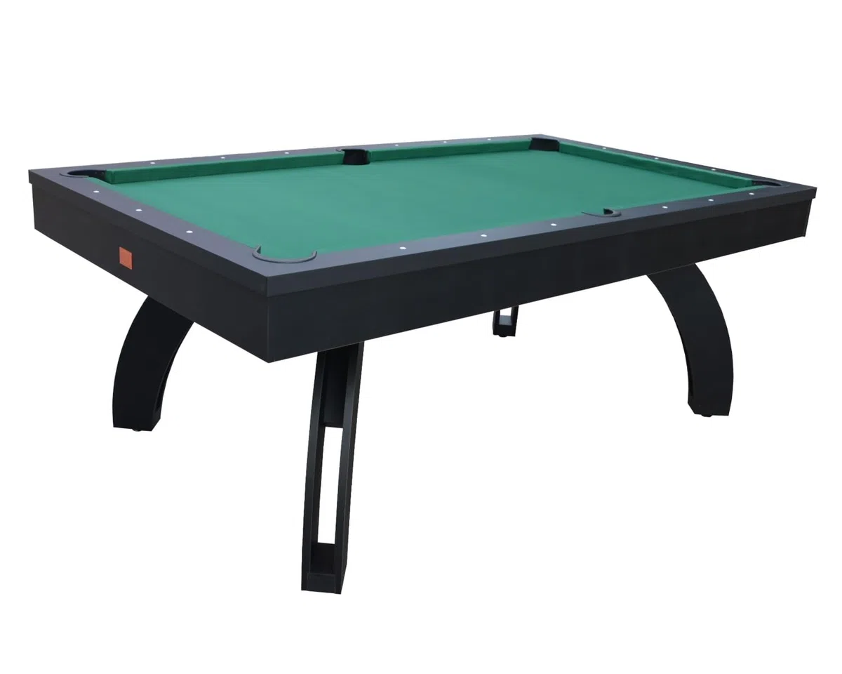 NGBiliardi Biliardo Sirio Nero Multifunzione 214 cm, Diventa Ping Pong e Tavolo da Pranzo