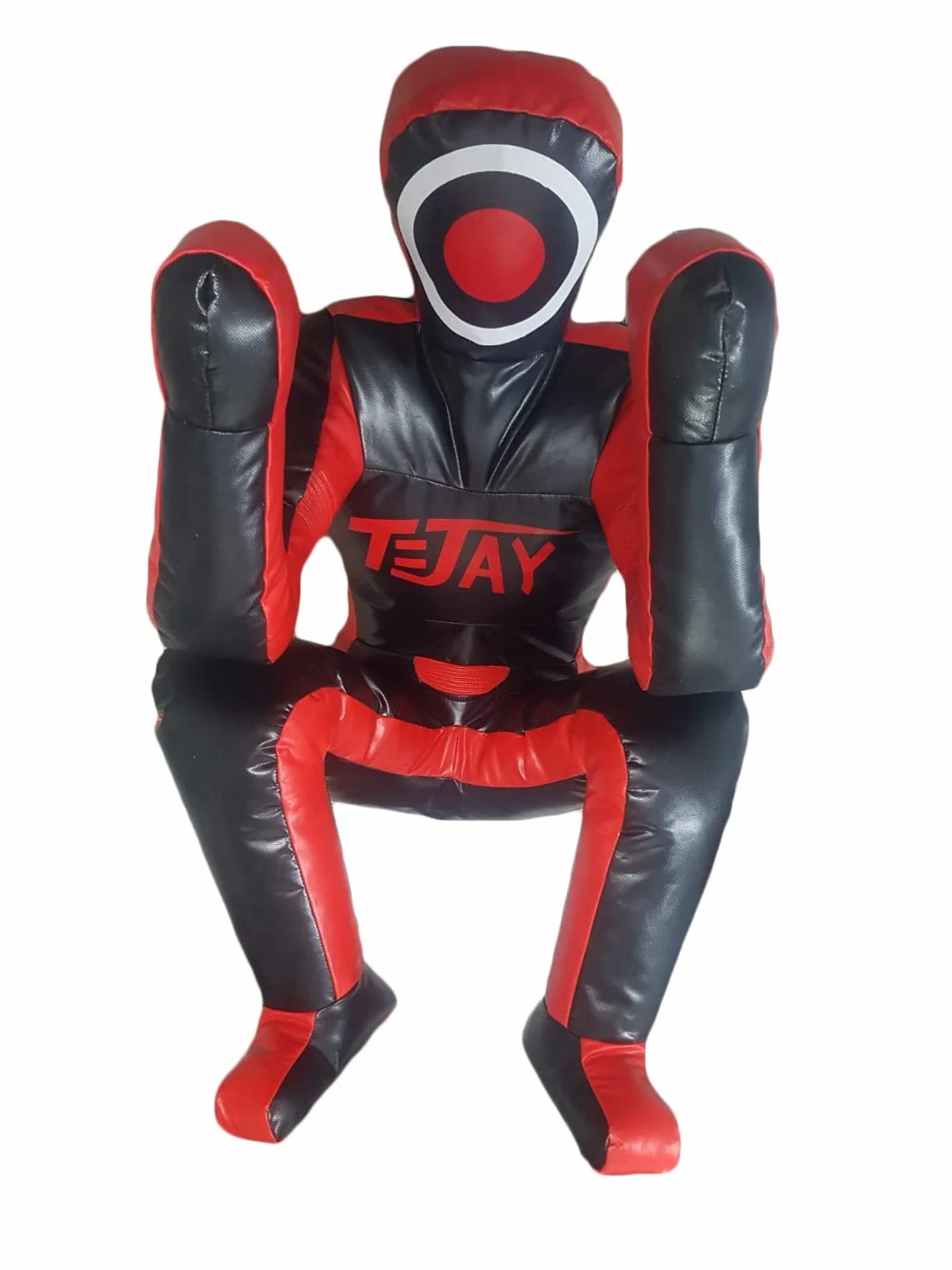 TEJAY Grappling Dummy Judo Sacco da boxe Dummy BJJ Wrestling Posizione difensiva brasiliano JIU Jitsu Submission Self Defense Training Vinyl Dummy 177,8 cm vuoto, nero, L