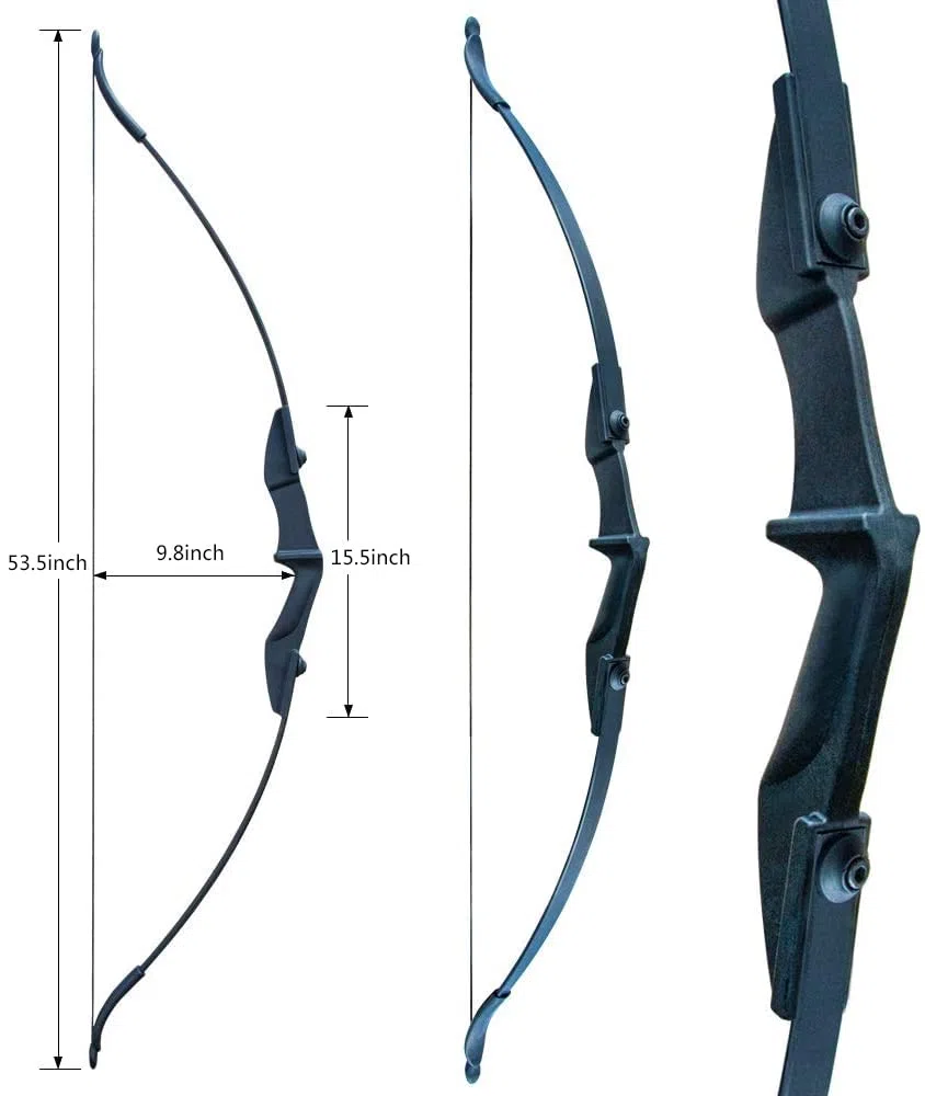 D&Q Tiro con L'Arco Arco ricurvo e Set di frecce per Adulti Principianti All'aperto A Caccia sparare Formazione Pratica 30 40Lbs Arco Diviso Kit con frecce