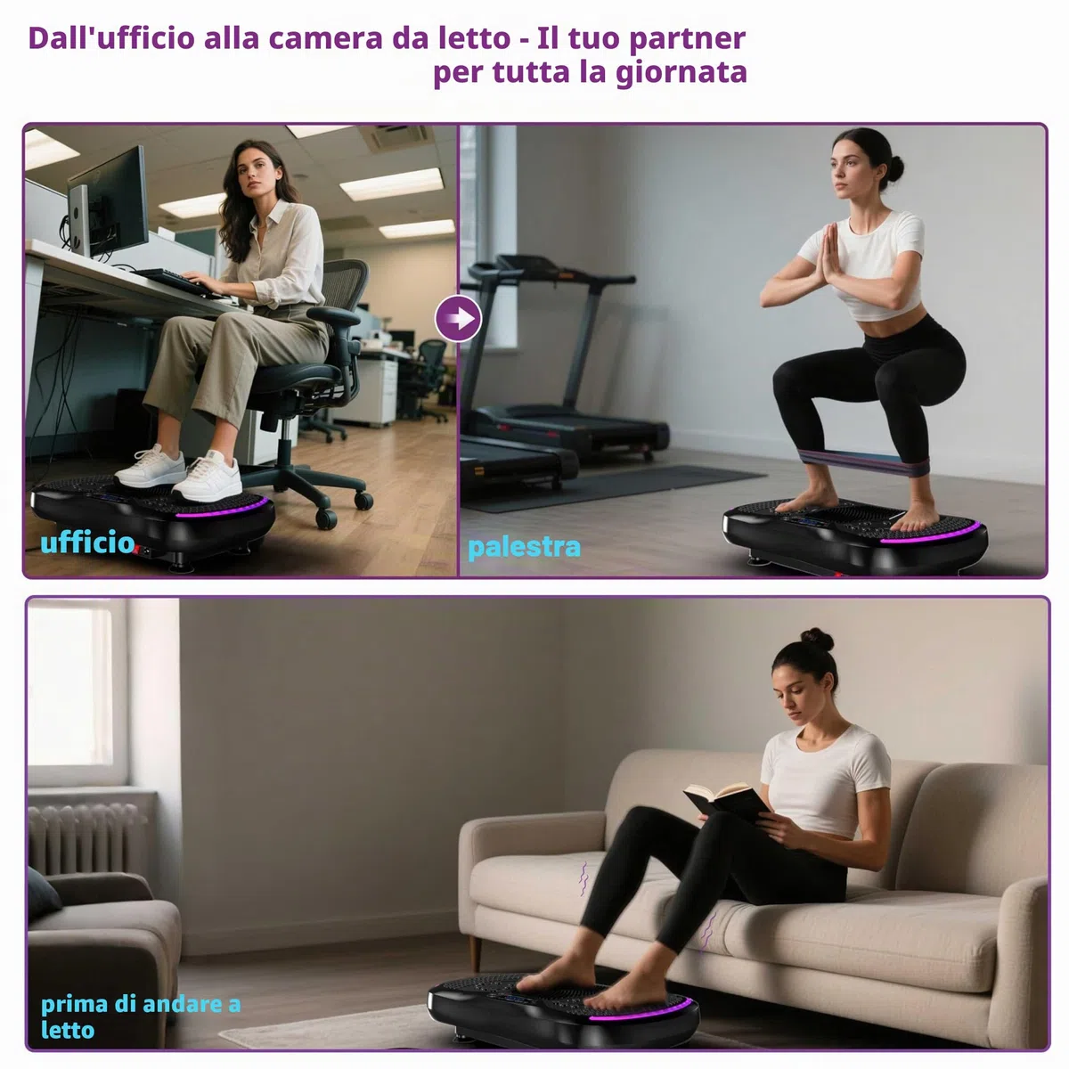 Pedana Vibrante Dimagrante, Piastre Vibranti 3D per la Perdita di Peso e il Drenaggio Linfatico, 200 Velocità Regolabili, Peso Massimo 400 Lbs, Piattaforma per il Fitness a Casa