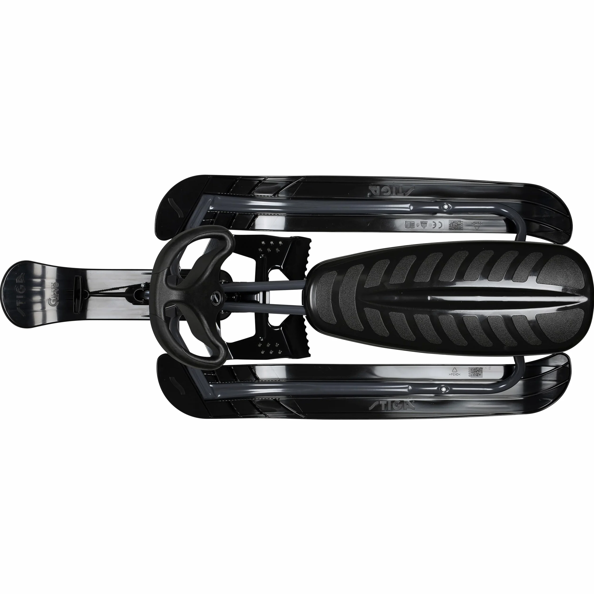 STIGA Snowracer Curve - Slittino da Neve con Volante e Freno per Bambini dai 7 Anni