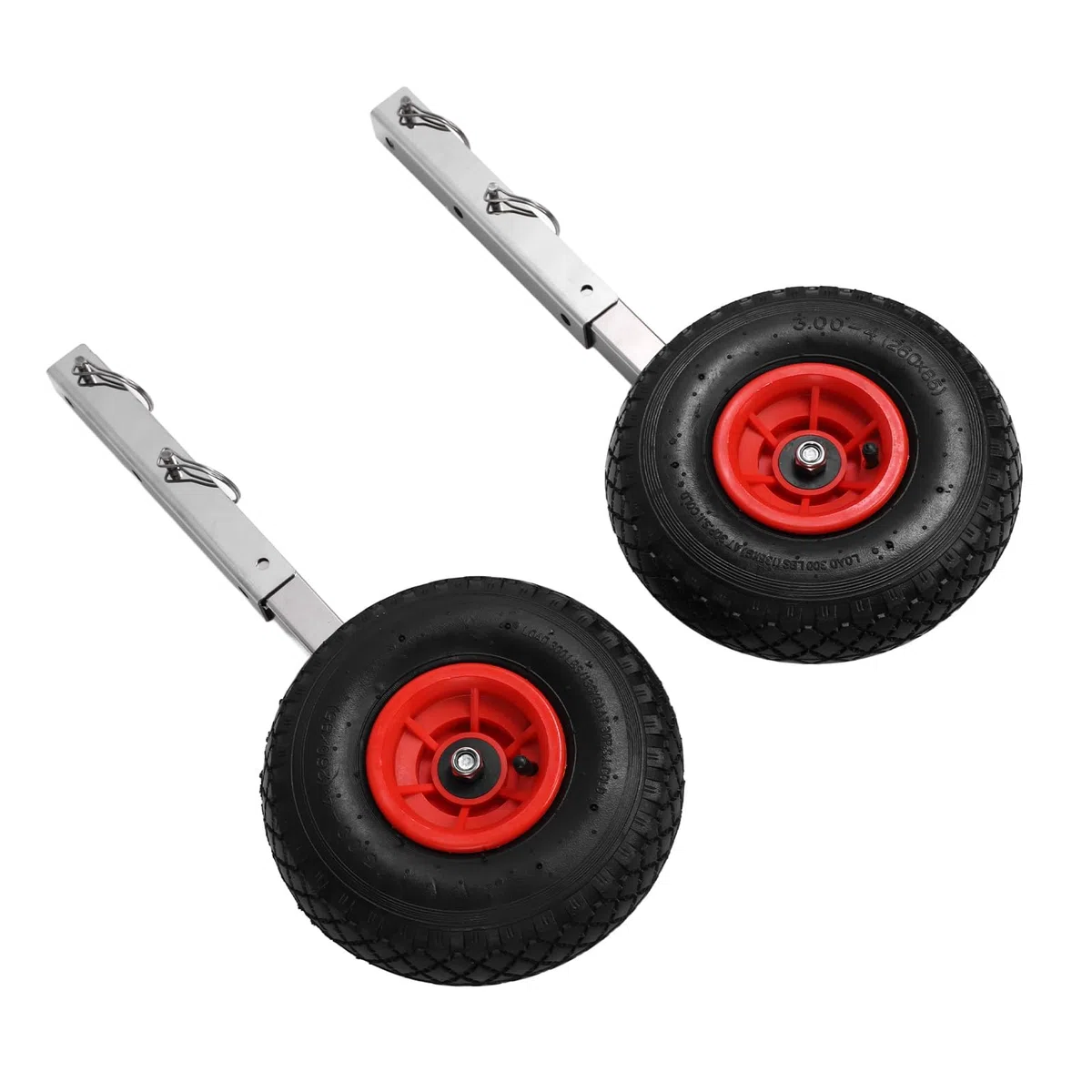 Ruota di Lancio di Barche, Ruote Lancio Barche Gonfiabili in Acciaio Inossidabile 2 Pc con Pin a Rilascio Rapido a Tempo Trasandato del Volante per Gonfiabili, Zattere, Gommoni e Altro Ancora