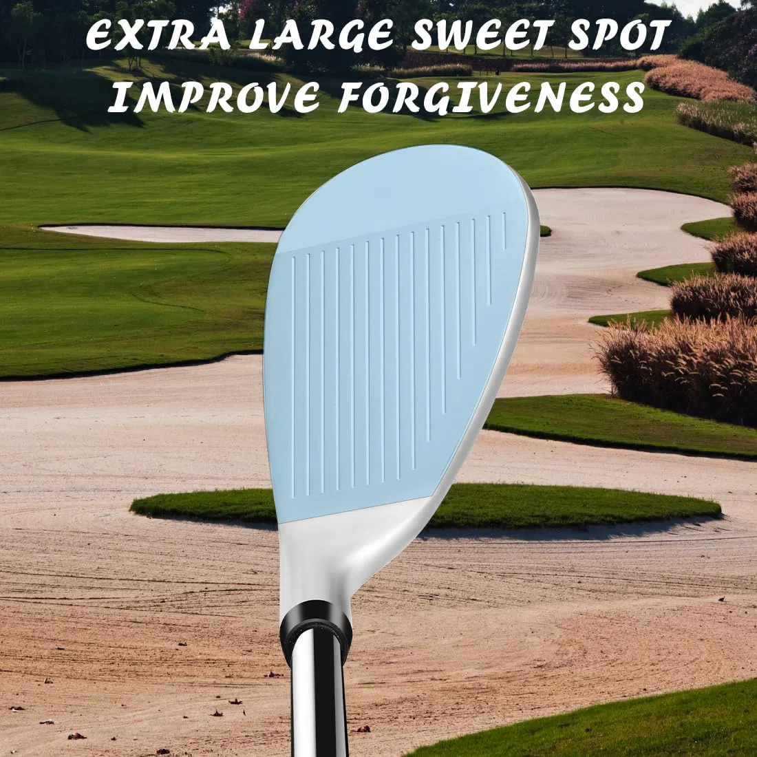 MAZEL Cunei da golf forgiati 48 50 52 54 56 58 60 gradi Sand Wedge Golf Club per uomo singolo mano destra, albero in acciaio suola larga scanalature fresate CNC per più backspin