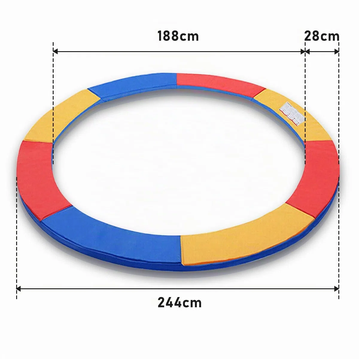 Herrselsam Copertura del bordo del trampolino antistrappo, resistente ai raggi UV, protezione dei bordi, accessorio per trampolino da fitness, colorato