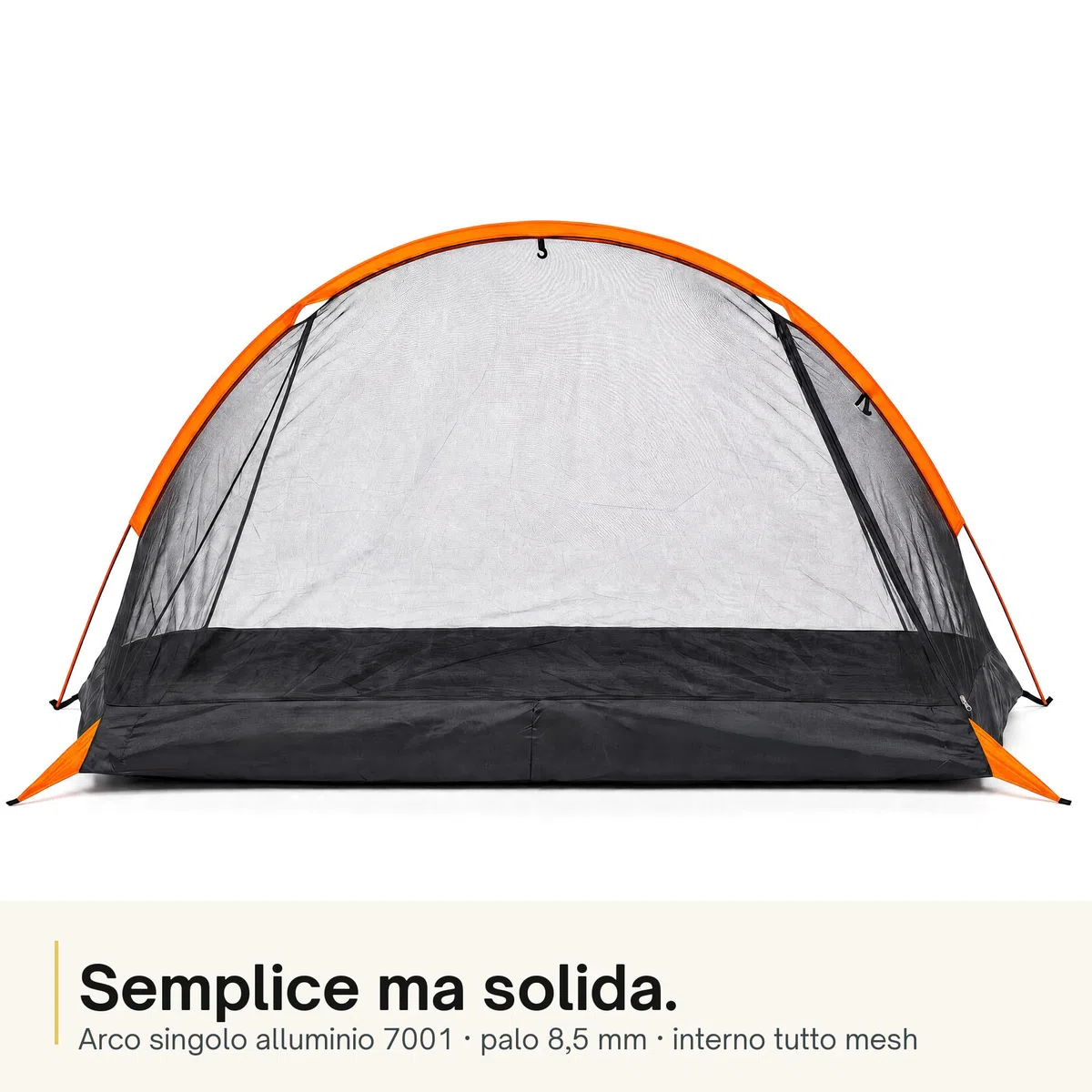 Trinordic Tenda Leggera 1-2 Persone – Tunnel Arco Singolo, 1,7 kg Peso Minimo, 3000 mm Impermeabile, Verde Oliva