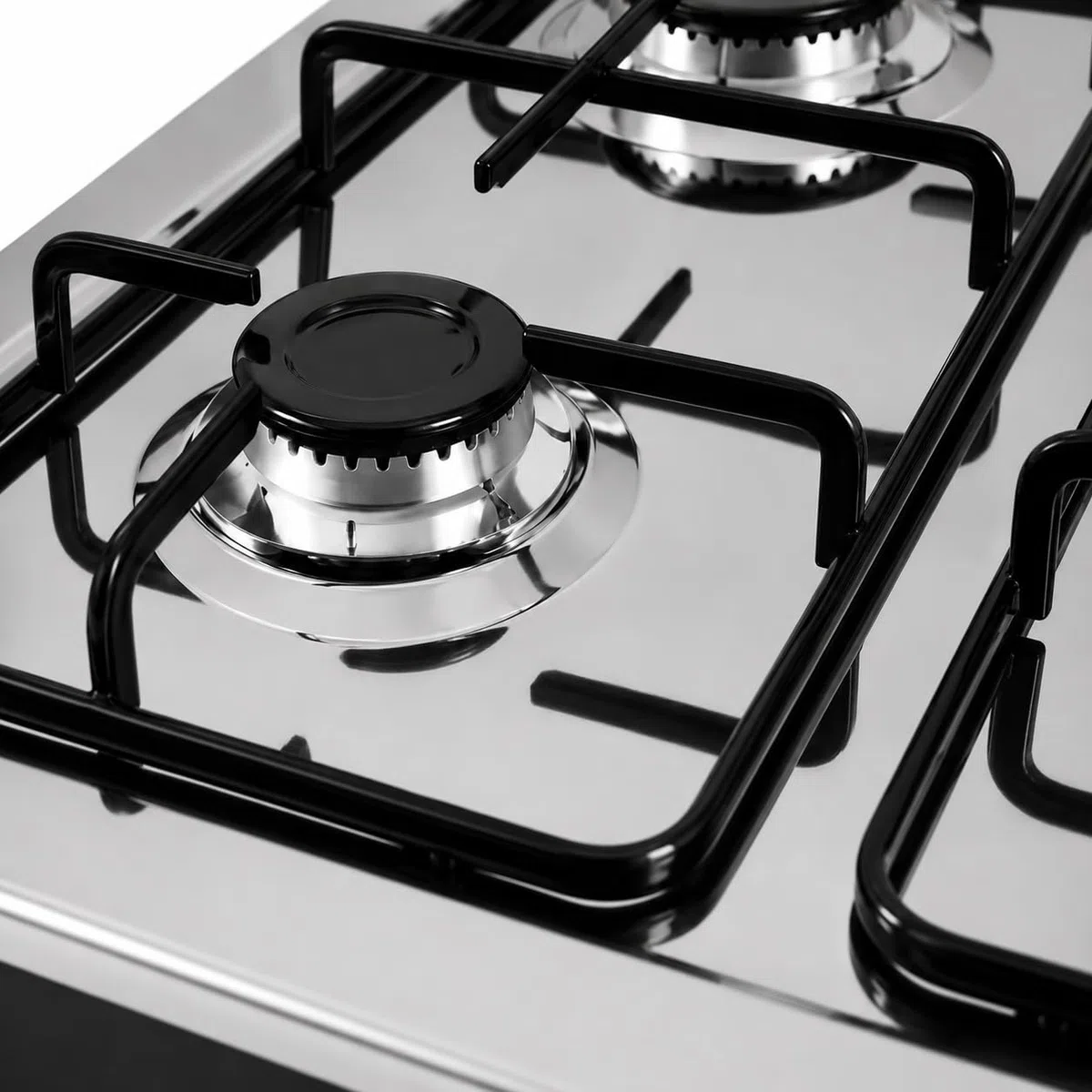 Fornello a Gas 4 Fuochi Portatile con Supporto a 2 Ripiani in Acciaio, Cucina da Esterno SOLO GPL/LPG, Accensione Piezoelettrica, Ideale per Campeggio Giardino Terrazzo Picnic