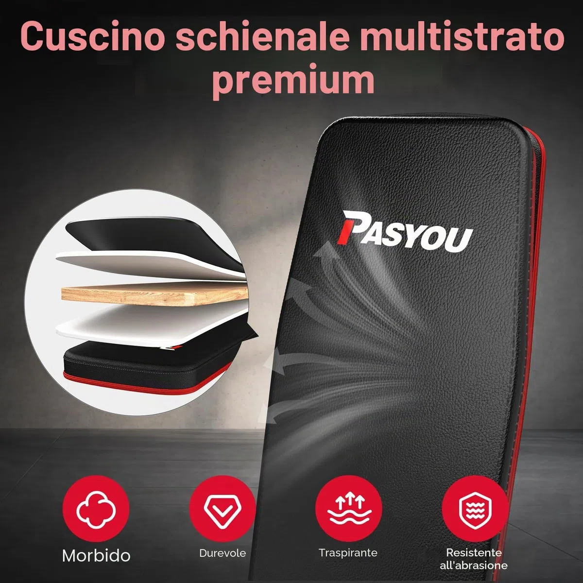 PASYOU Macchina Per l'Estensione Delle Gambe Con 7 Schienali Regolabili, Leg Press Per Palestra Domestica, Capienza Massima 500 KG, Panca Da Pesi Con Curl Gambe Per Esercizi Del Basso Corpo PM30