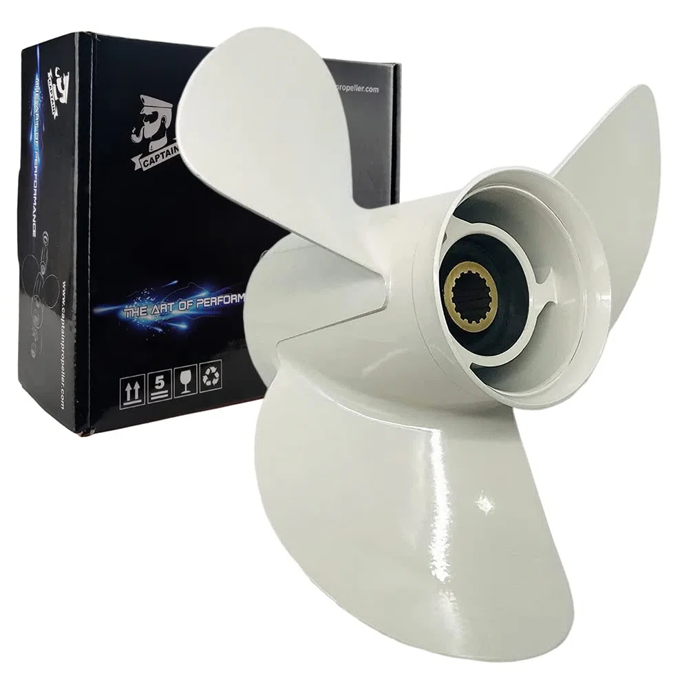 Boatman Elica fuoribordo in alluminio per barche Yamaha Motori 50 60 70 75 80 85 90 100 115 130Hp, 15 Spline Dente, Dente DX