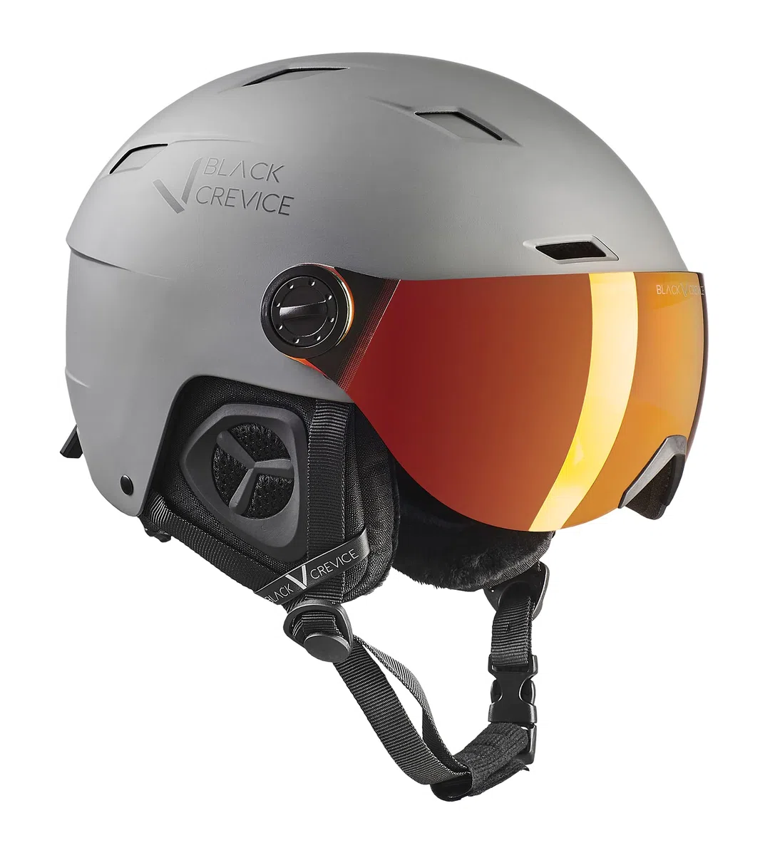 Black Crevice Kirchberg, Casco da Sci Traspirante Unisex di Alta Qualità, Con Aperture di Ventilazione, Personalizzabile