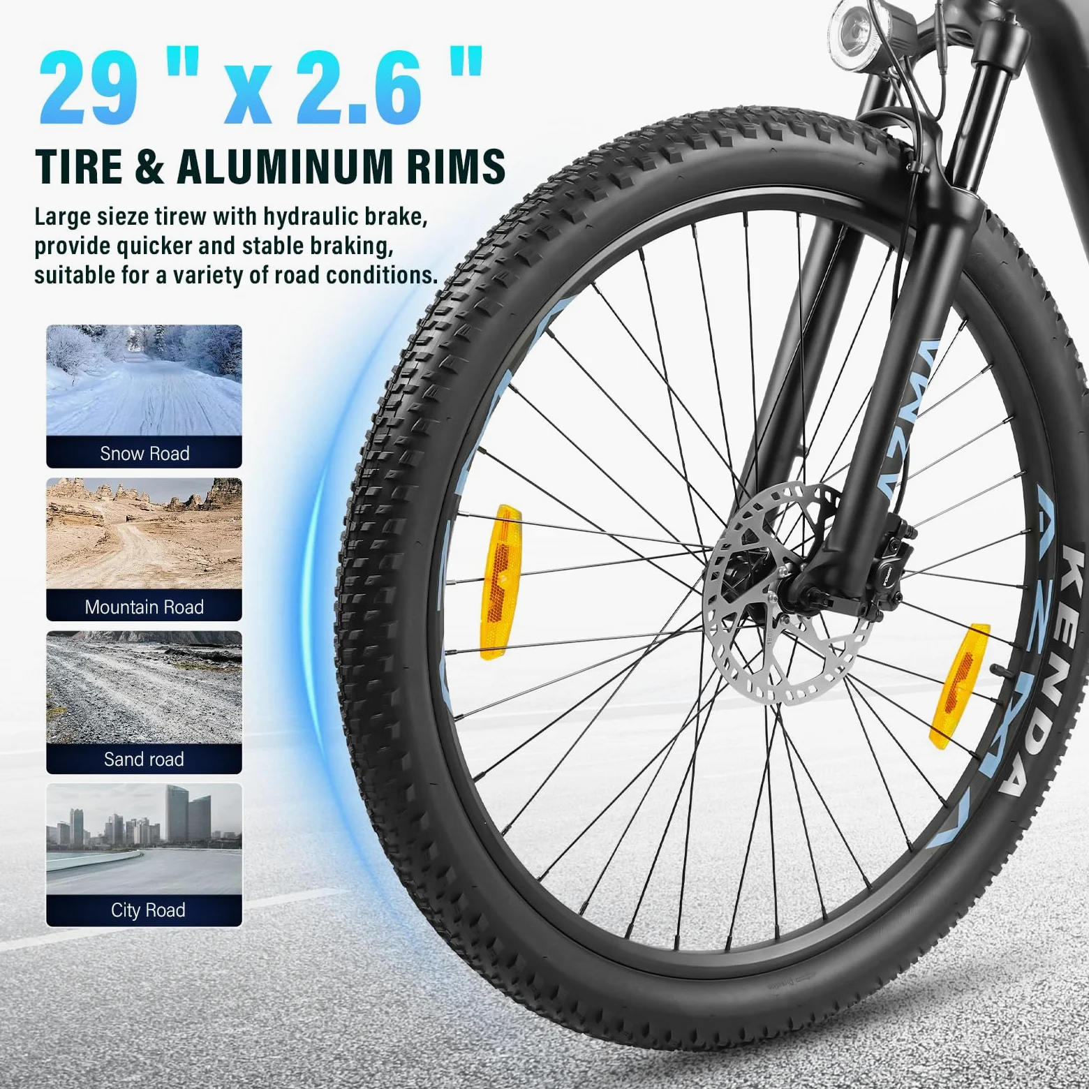 AZMA Bici Elettrica,27.5"/29" Bici Elettrica Uomo Donna da 36V/48V Batteria Rimovibile,Autonomia di 100-140 km Bicicletta Elettrica,8 Velocità Ebike da per MTB