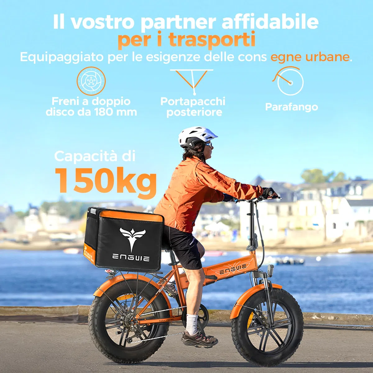 ENGWE EP-2 BOOST Bicicletta Elettrica Pieghevole Con Sensore di Coppia, 48V 13Ah Batteria Rimovibile e 250W Motore Senza Spazzole, Display a LED, 20" x 4.0" Pneumatici Grassi