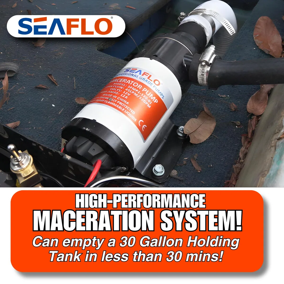 SEAFLO Sistema di pompa maceratore 12V per motore migliorato RV Marine 01 Series