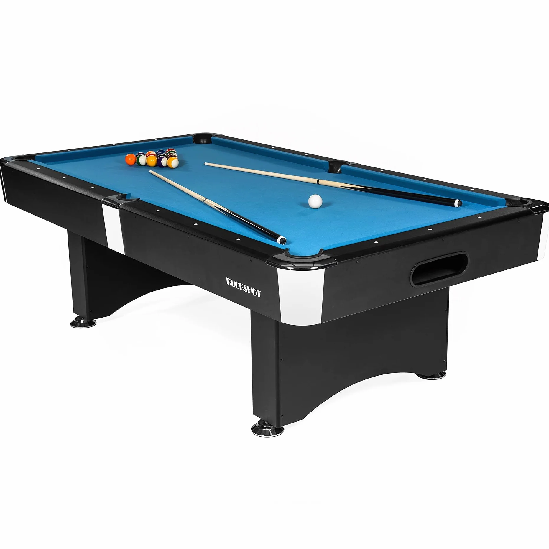Tavolo da Biliardo BuckShot Manhattan 7ft - 213 x 121cm - Carambola - Pool Americano - Snooker - Tavoli da biliardo 7 Piedi - Completo di Tutti Gli Accessori