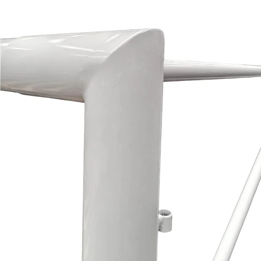Coppia Porte Calcetto 3x2 m in Acciaio Verniciato | Professionali e Regolamentari | Complete di Reti in Nylon Ø 2,5 mm | Ideali per Campi Indoor e Outdoor