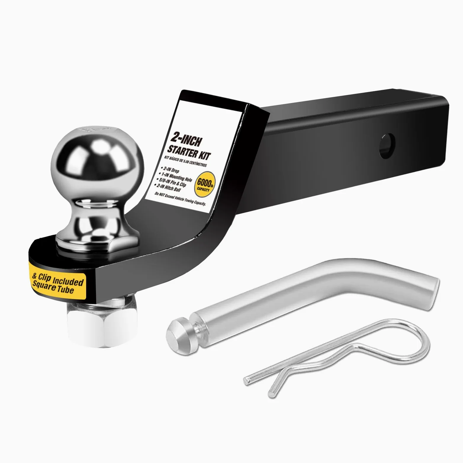 BIG RED ATRLY2003R-1 - Supporto per gancio di traino e sfera: compatibile con sfera/ricevitore da 5,1 cm, capacità 2,7 kg
