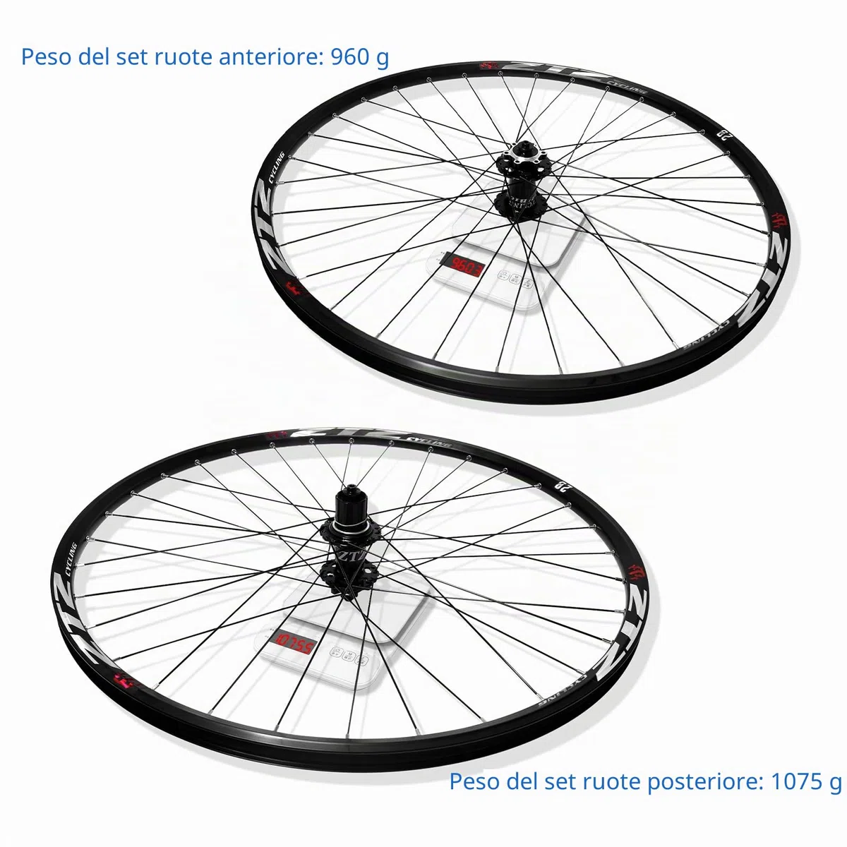 Set di ruote per mountain bike da 26"/27,5"/29" cerchi in lega di ultraleggeri 32H ad alta resistenza,set di ruote MTB con freno a disco a sgancio rapido