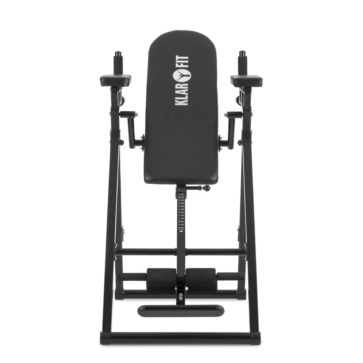Klarfit Power-Gym - Panca a inversione, per la schiena, per allenamento multiuso, 6 in 1, inversione, push-up, squat, chin-up, dips & ab-training, fino a 120 kg, regolabile, nero