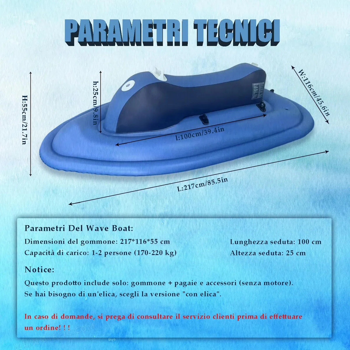 Gommone Gonfiabile 2 Posti 2025 (Blu) - 220kg Capacità, Doppia Pinna Stabilizzante, PVC Rinforzato 0.9mm, Kit Completo con Pagaia & Pompa - Ideale per Pesca, Snorkeling e Escursioni, No Elica