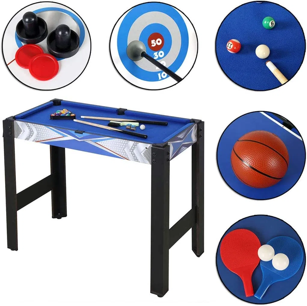 HLC Tavolo Multigioco,Giochi di Design Innovativo,Include Pallacanestro,Tiro con l'arco,Tavolo da Biliardo,Air Hockey,Tavolo da Ping Pong ecc. Tavolo Multi Gioco Grande