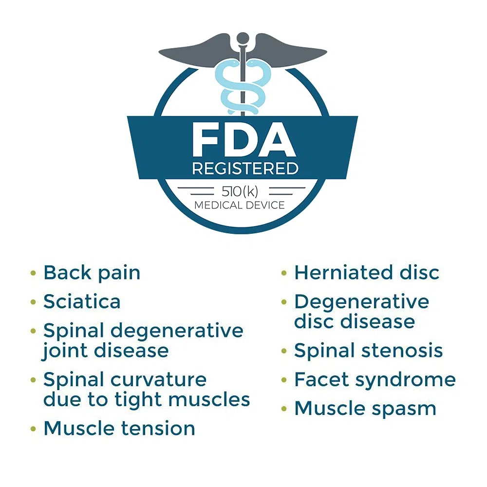 Caredy FitSpine LX9 - Tavolo a inversione modello 2019, chiusura per caviglia facile da raggiungere, kit per alleviare il dolore alla schiena, registrato dalla FDA
