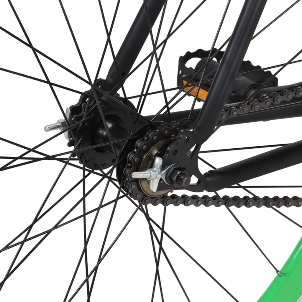 Homgoday Bicicletta a scatto fisso nero e verde 700c 51 cm Home