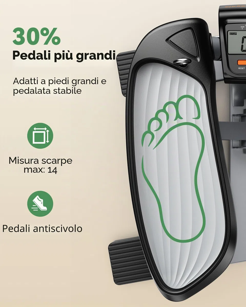 Sportsroyals Stepper Fitness 3in1 | Mini Stepper Fitness Casa con Bande di Resistenza + Monitor LCD, 150 kg