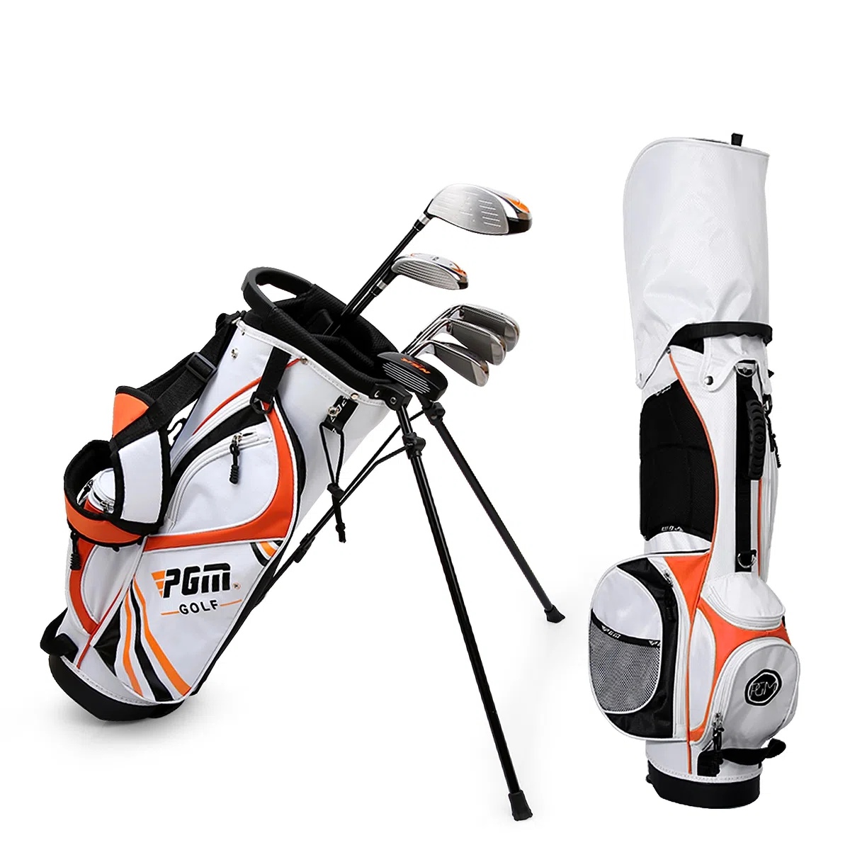 PGM Set completo di mazze da golf per bambini destrorsi, altezza > 5'1'', driver (#1), ibrido, ferri (#7, #9, #S), putter, sacca da golf