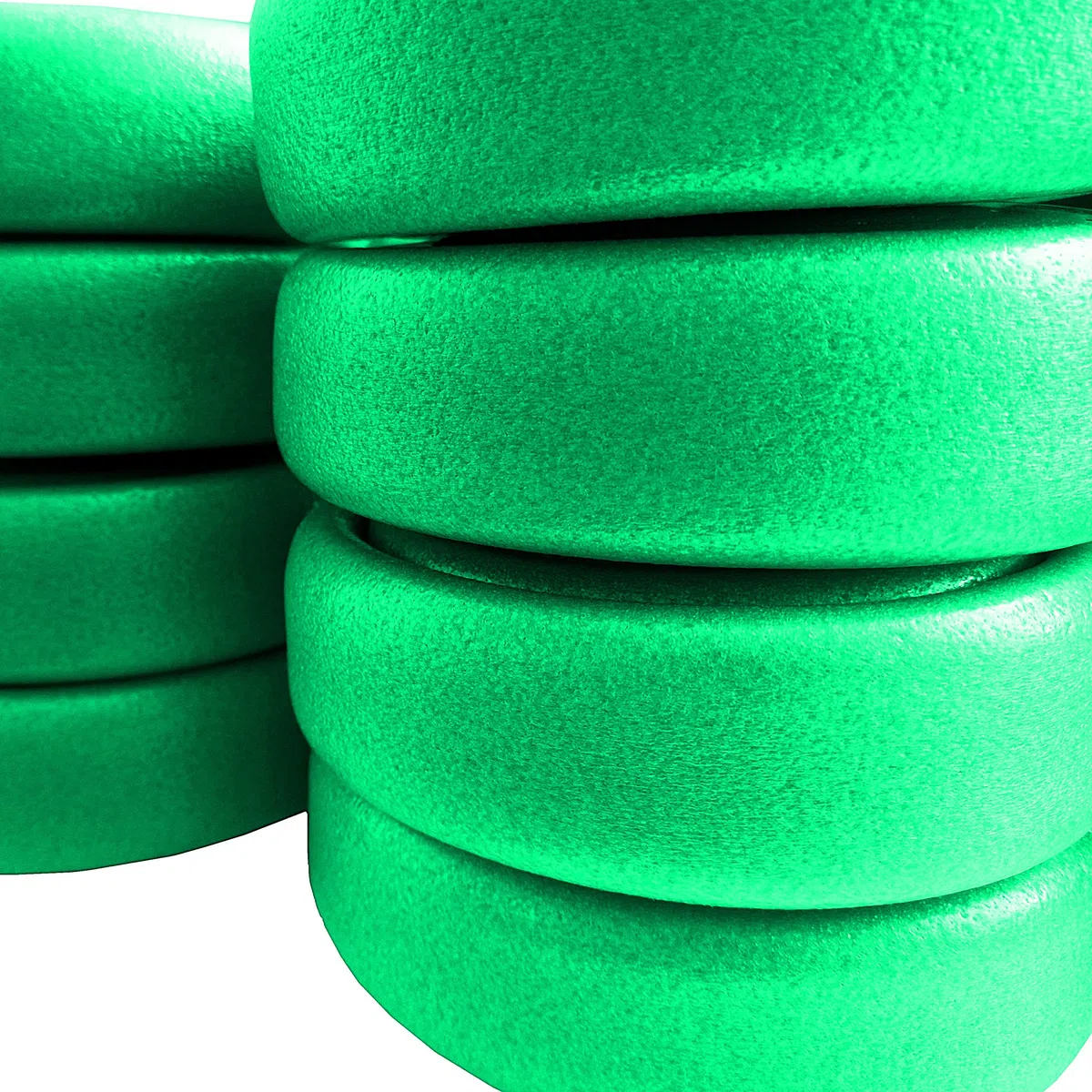 Tubi in schiuma per trampolino da 8 pezzi con tappi in schiuma per aste trampolino, 180 cm, verde