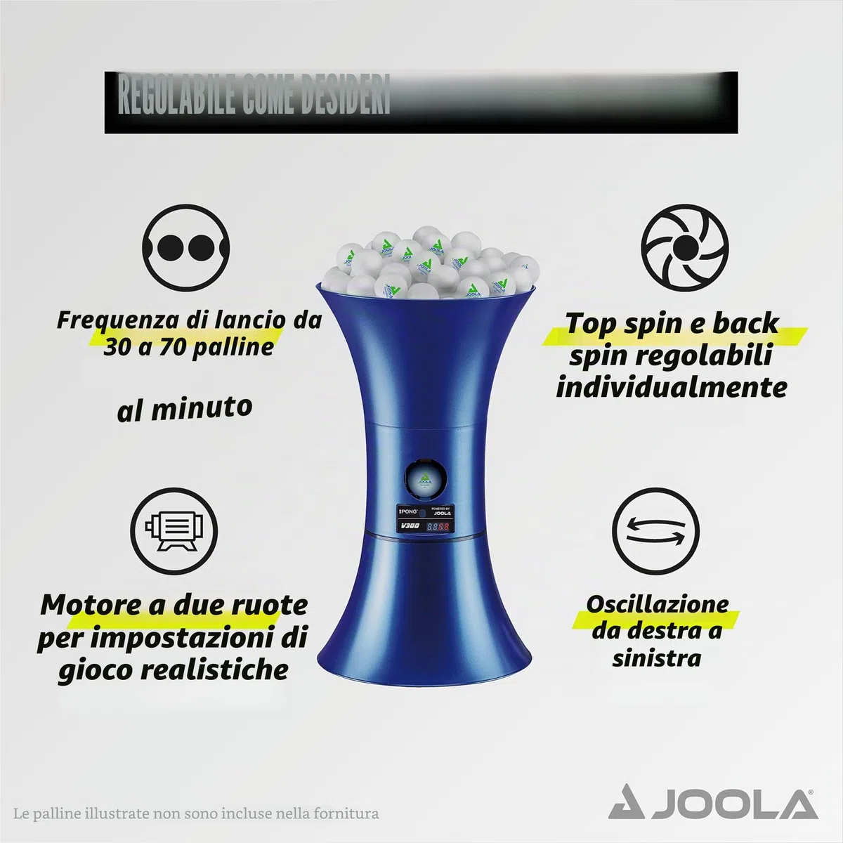 Joola iPong TT Buddy V300 Robot da Ping Pong, Blu
