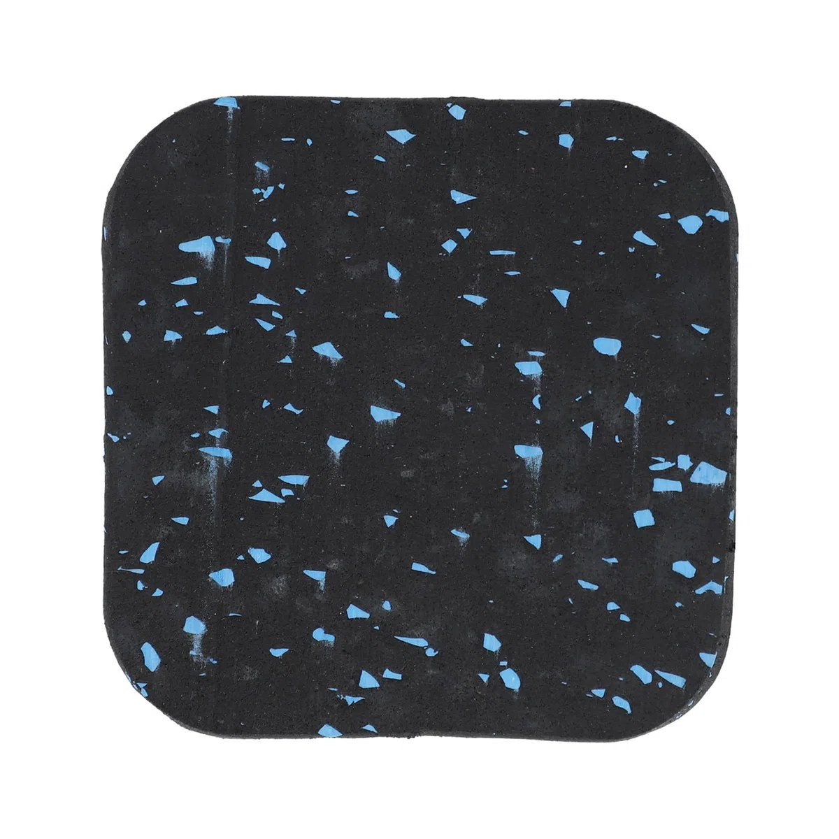 Confezione da 4 tappetini per attrezzature, 100 x 100 x 10 mm, cuscinetti antivibrazione per tapis roulant, lavatrici, frigoriferi e pavimenti da palestra, nero